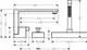 Edge 3-Loch Einhebel-Wannenrandmischer von AXOR in Chrome, schematische Zeichnung mit Maßangaben und Details zur Montage.